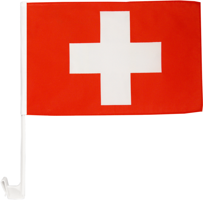 Switzerland Car Flag - Drapeau Suisse Fond Transparent (1500x996), Png Download