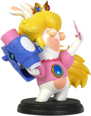 Mario Rabbids Kingdom Battle - Mario + Rabbids Kingdom Battle Pvc Figure Rabbid-peach (325x450), Png Download
