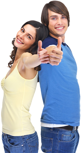East Texas Orofacial Myology - Couple Thumbs Up Png (280x507), Png Download