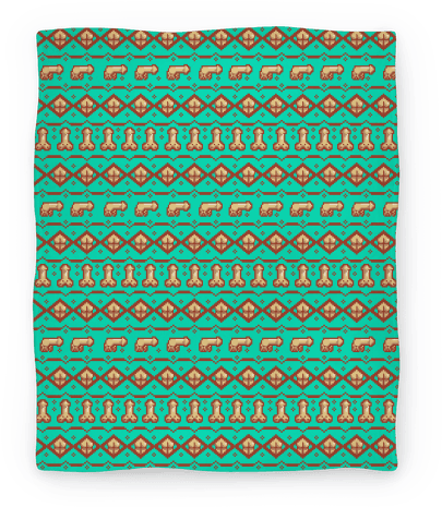 Dicks And Butts Ugly Sweater Pattern Blanket - Dick Blanket (484x484), Png Download