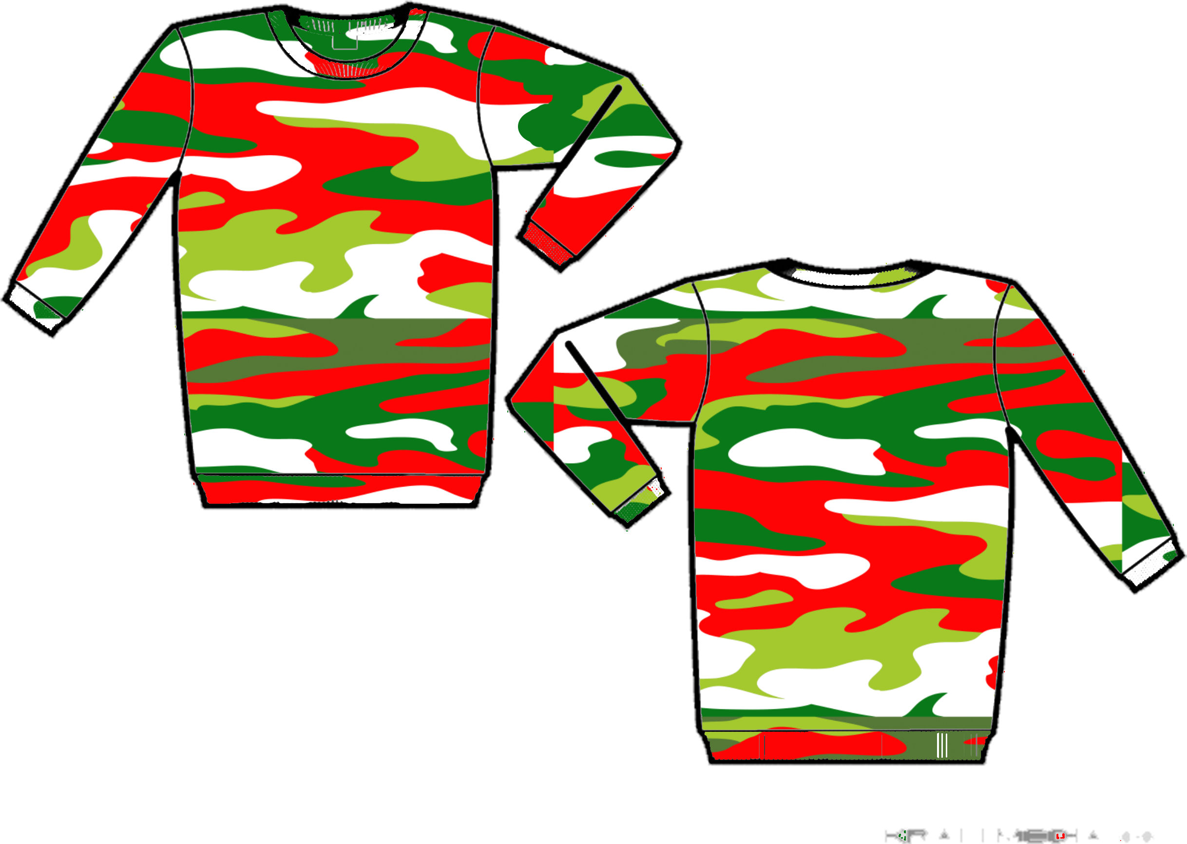 Christmas Camo Sweater (2500x1935), Png Download