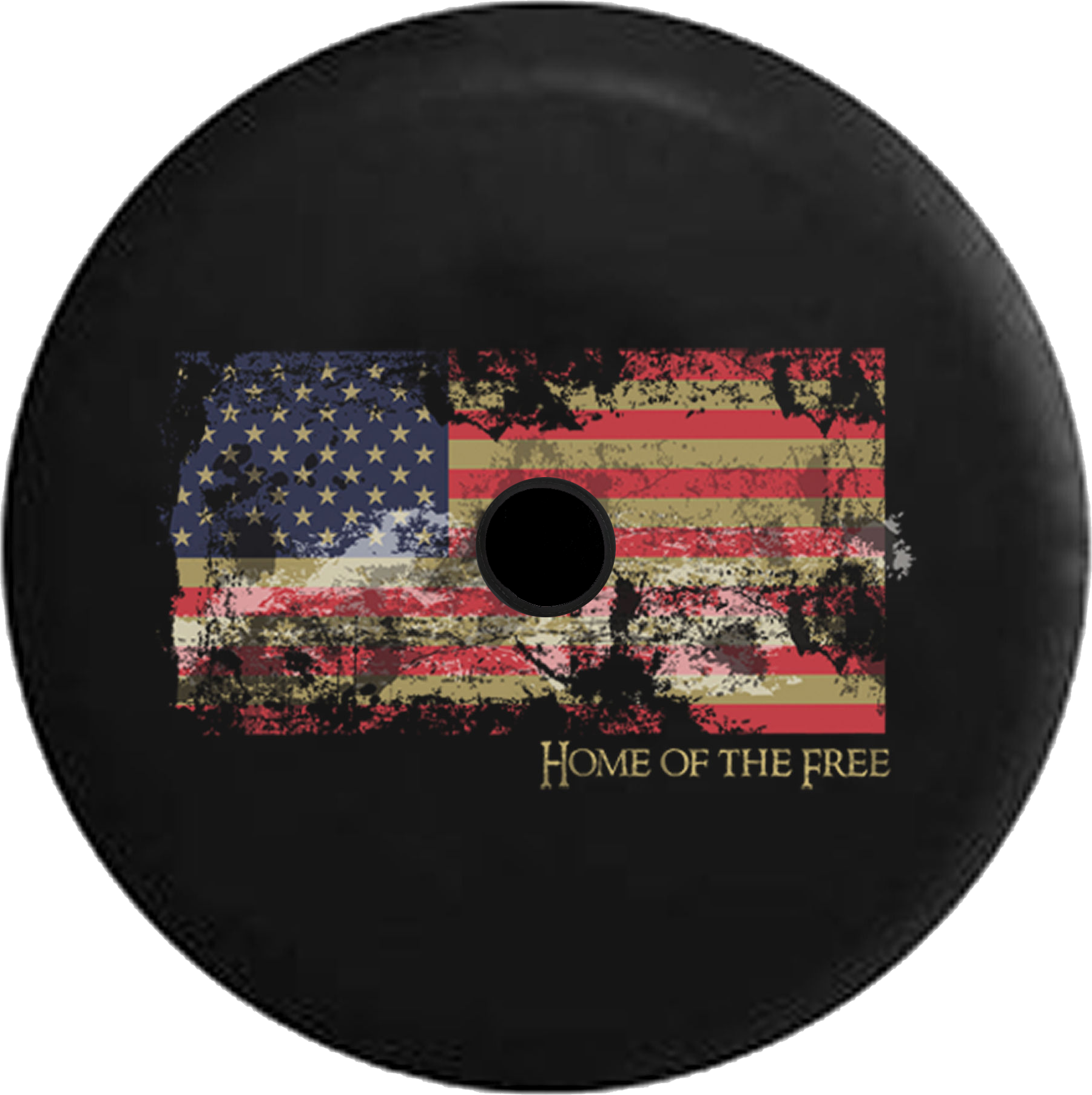 Jeep Wrangler Jl Backup Camera Vintage Distressed American - July 4 American Flag (1800x1804), Png Download