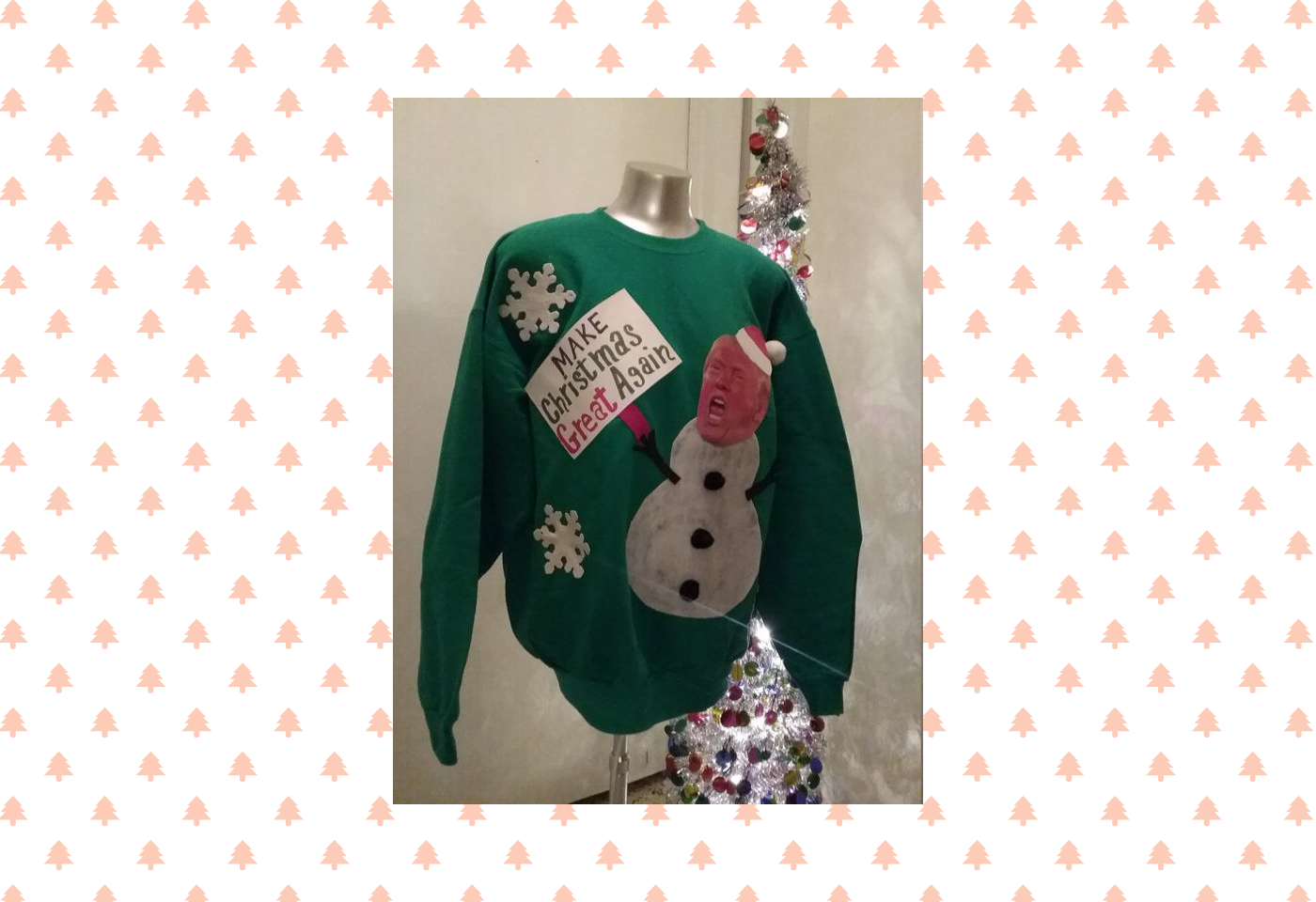 Make Christmas Great Again, Ugly Sweater, Trump - Christmas Jumper (1400x960), Png Download