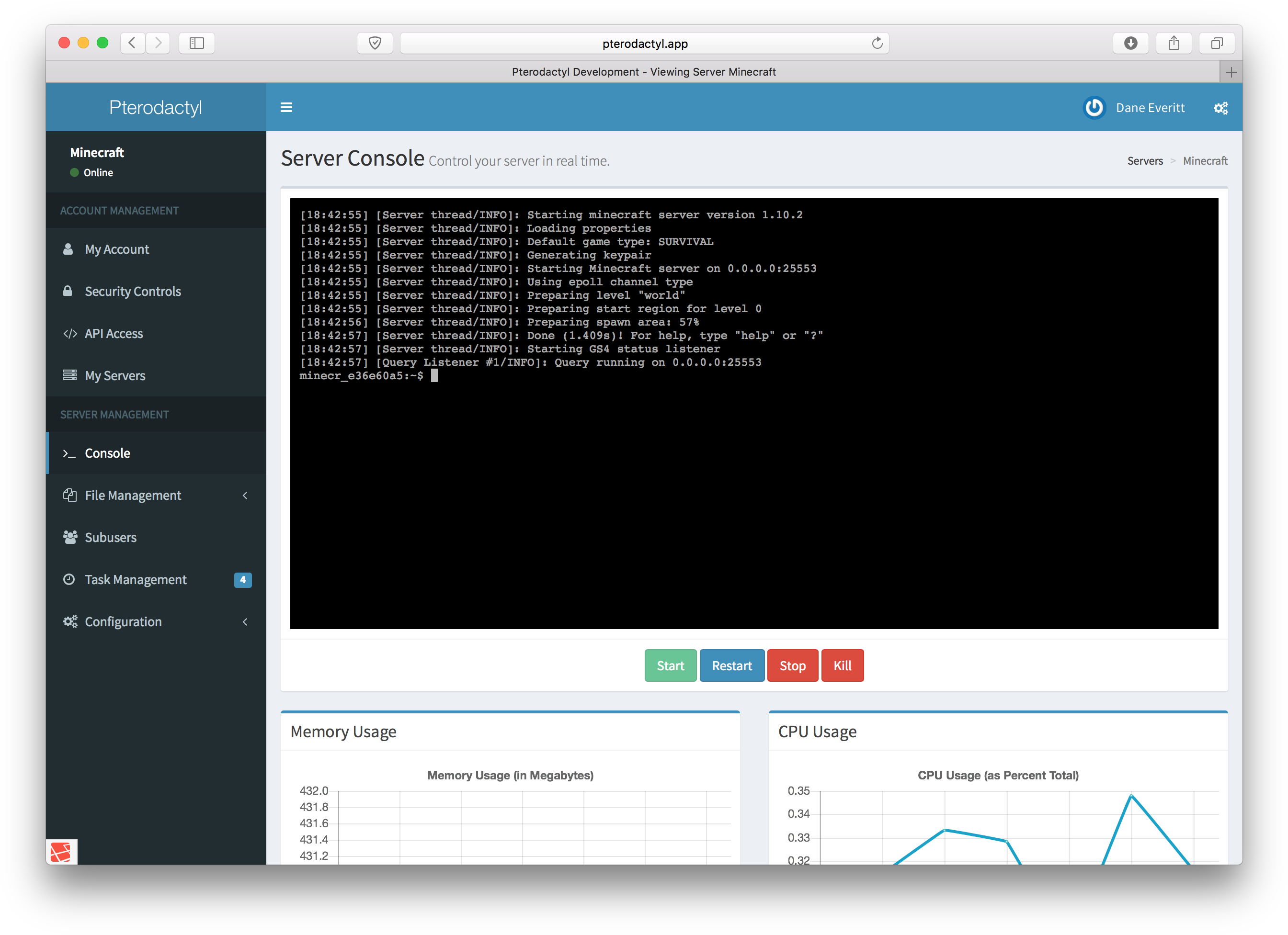 Http - //static - S3 - Pterodactyl - Io/beta/beta-console - Pterodactyl Panel Themes (2722x1978), Png Download