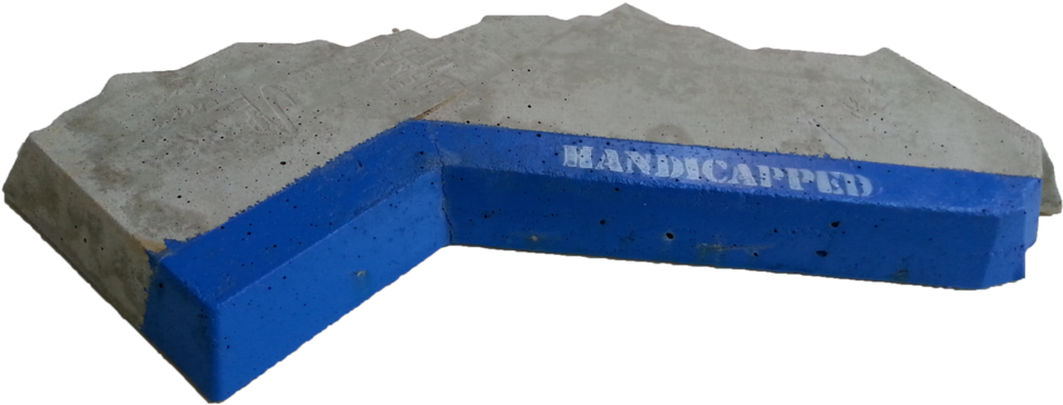 Cali Curb "handicapped" - Wood (1024x768), Png Download