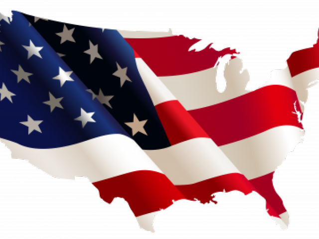 United States Of America Flag Png Transparent Images - Usa Flag Map Png (640x480), Png Download