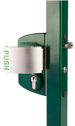 Surface Mounted Anti-panic Gate Lock - Serratura A Spinta (389x400), Png Download