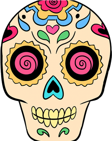Dia De Los Muertos Clipart Skull Mexican - Day Of The Dead Easy Drawings (640x480), Png Download