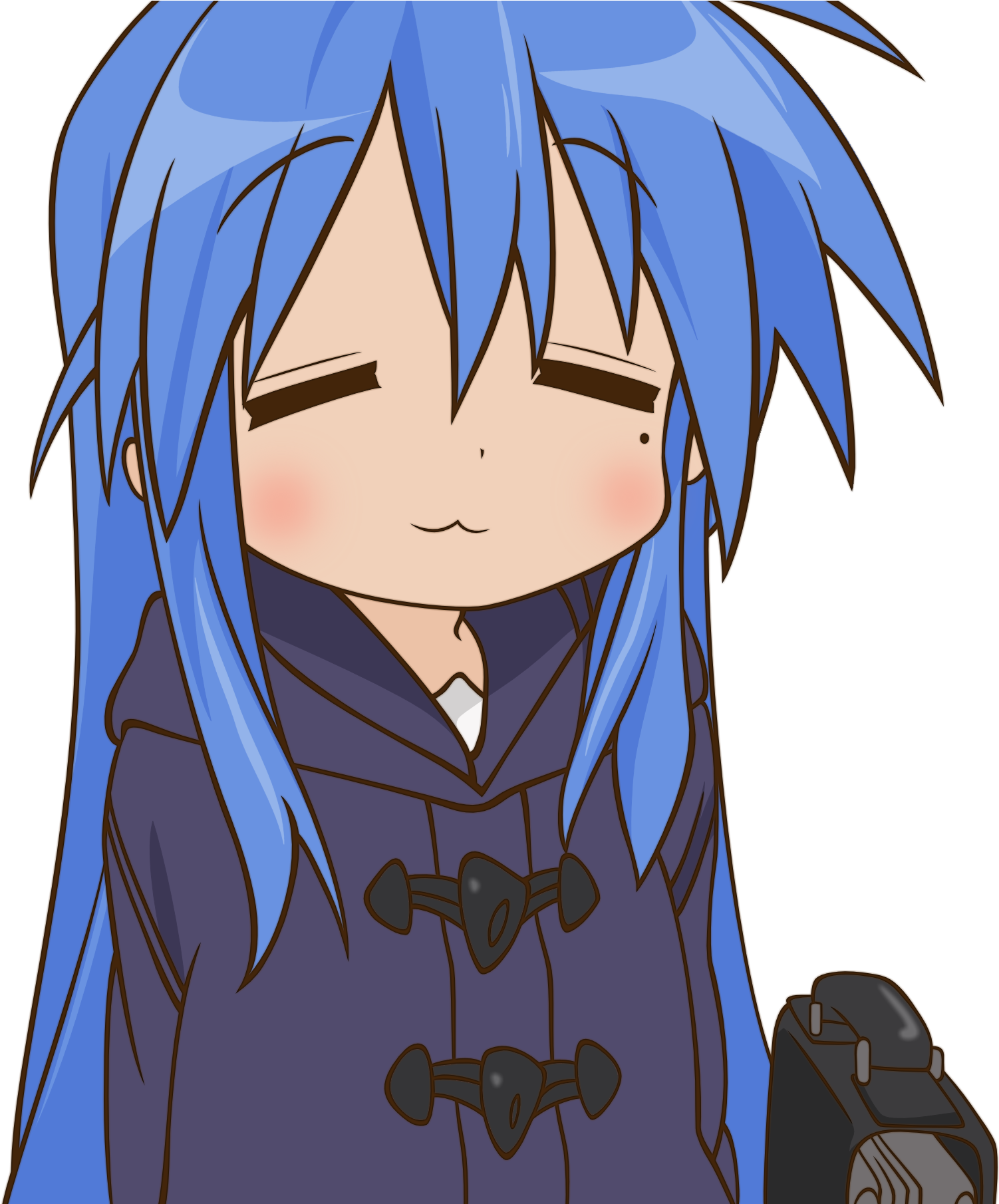 Download Png - Lucky Star Konata (1569x1809), Png Download