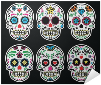 Mexican Sugar Skull, Dia De Los Muertos Icons Set On - Jolly Coroner: A Picaresque Novel [book] (400x400), Png Download