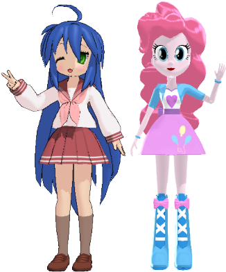 Elmarcosluckydel96, Crossover, Equestria Girls, Izumi - Konata Izumi (940x440), Png Download