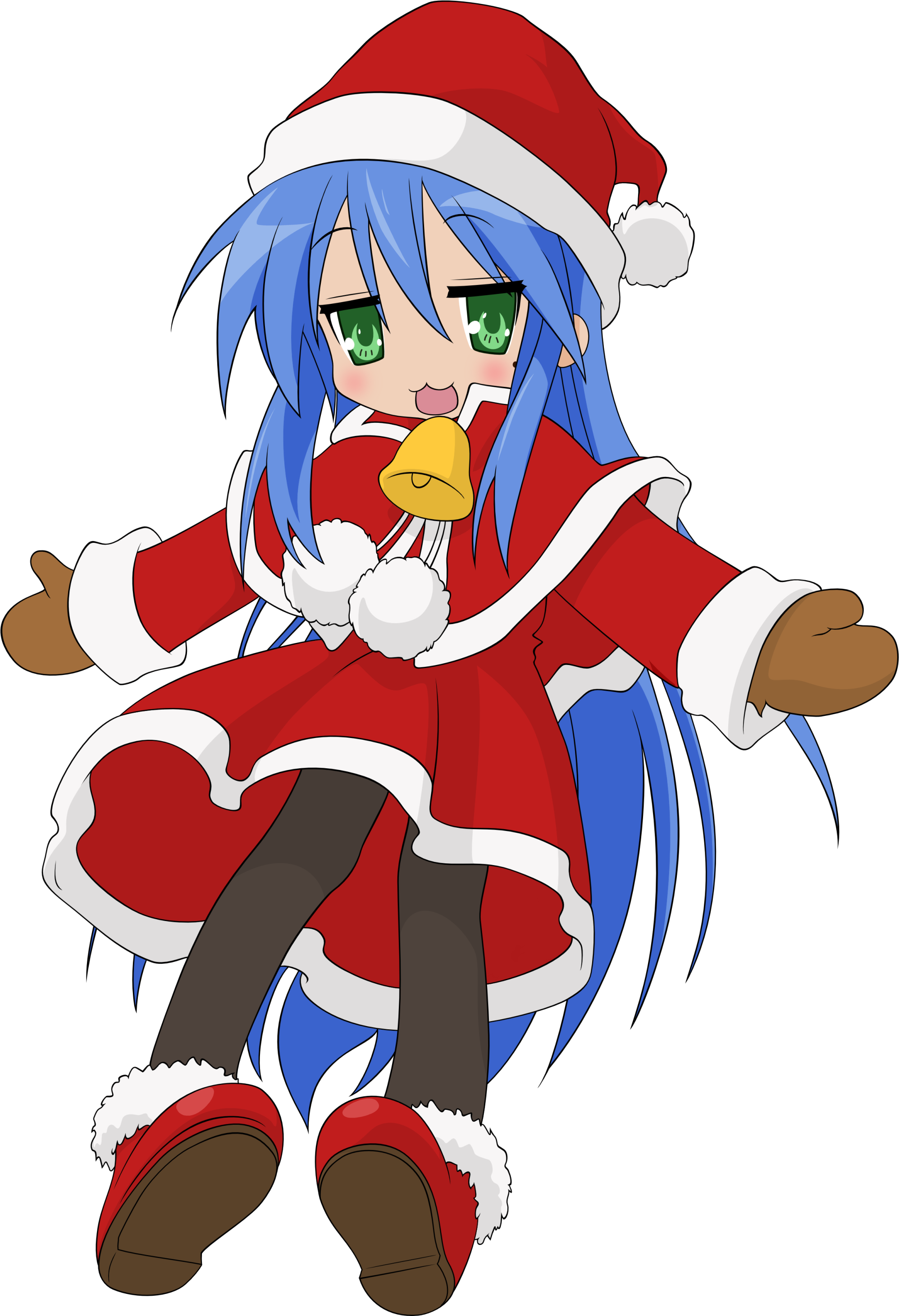 Resized To 40% Of Original - Lucky Star Konata Christmas (2109x3000), Png Download