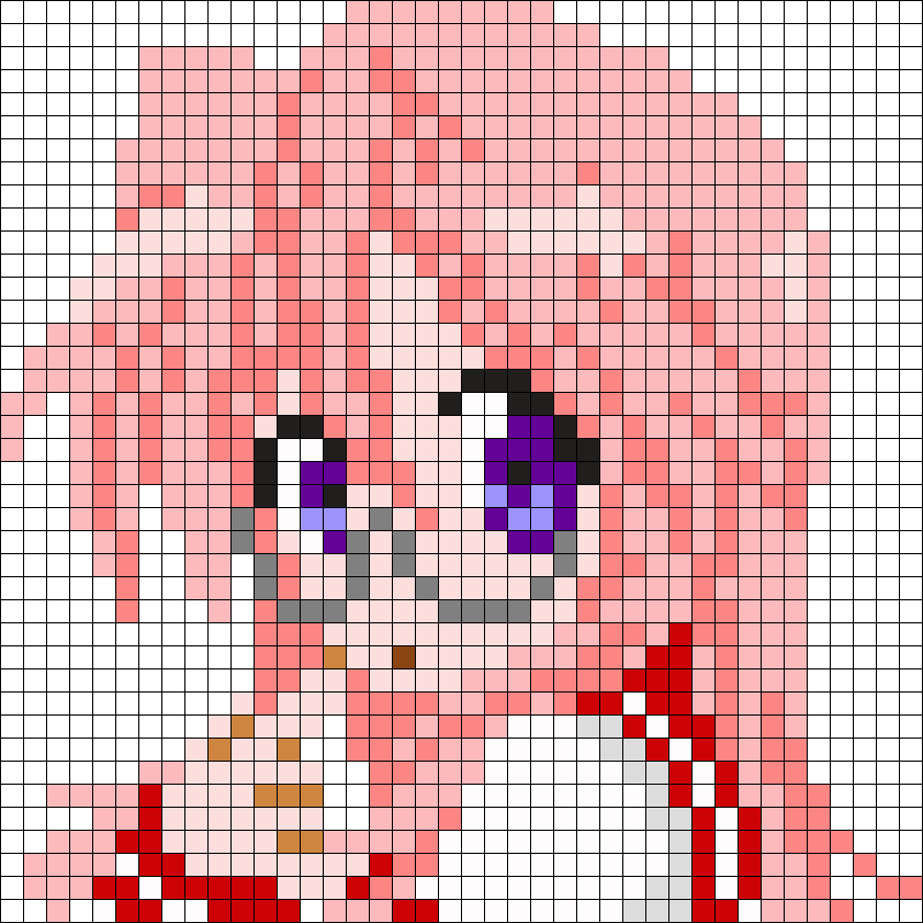 Lucky Star Miyuki Takara Perler Perler Bead Pattern - Lucky Star Pixel Art (841x841), Png Download