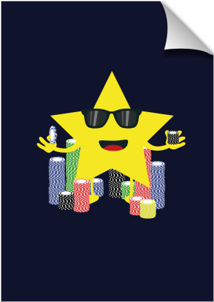 Lucky Star With Poker Chips - Coque Pour Huawei Honor 8 - Bonne Étoile Avec Des Jetons (674x516), Png Download