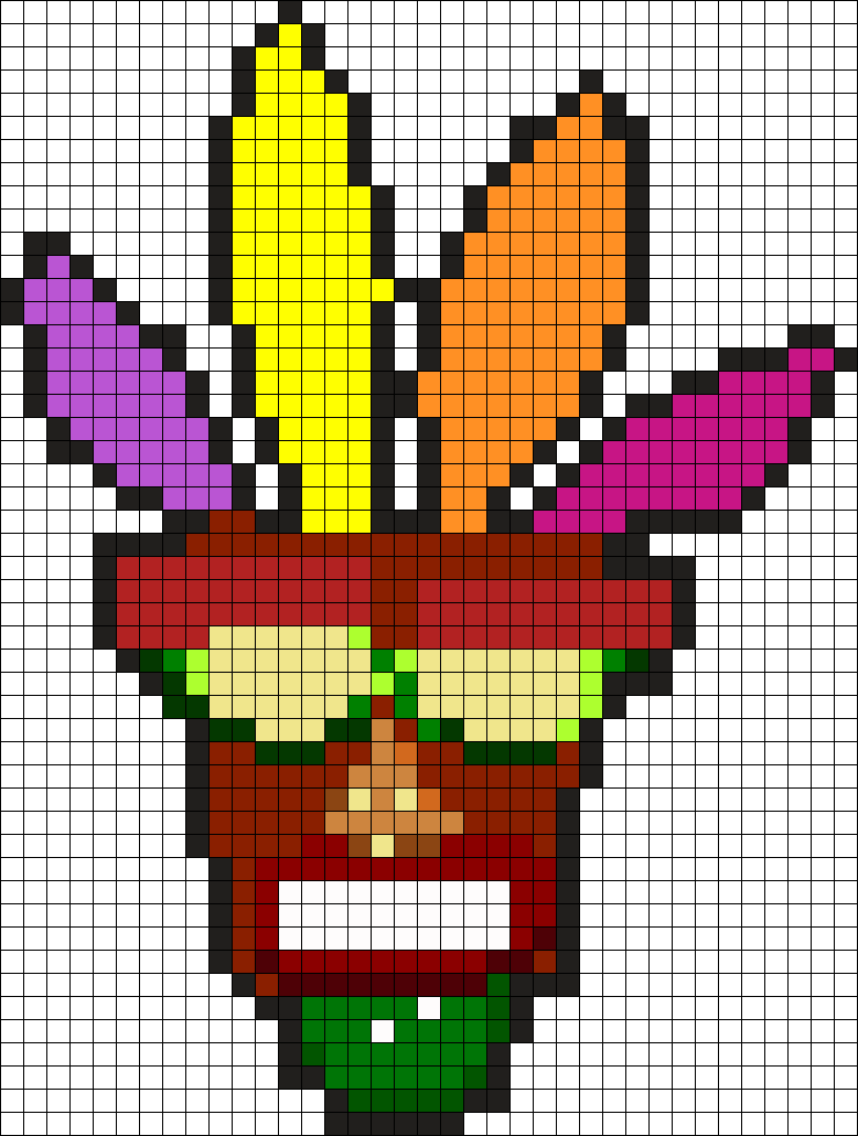 Crash Bandicoot Aku Aku Perler Bead Pattern / Bead - Crash Bandicoot Perler Beads (778x1030), Png Download