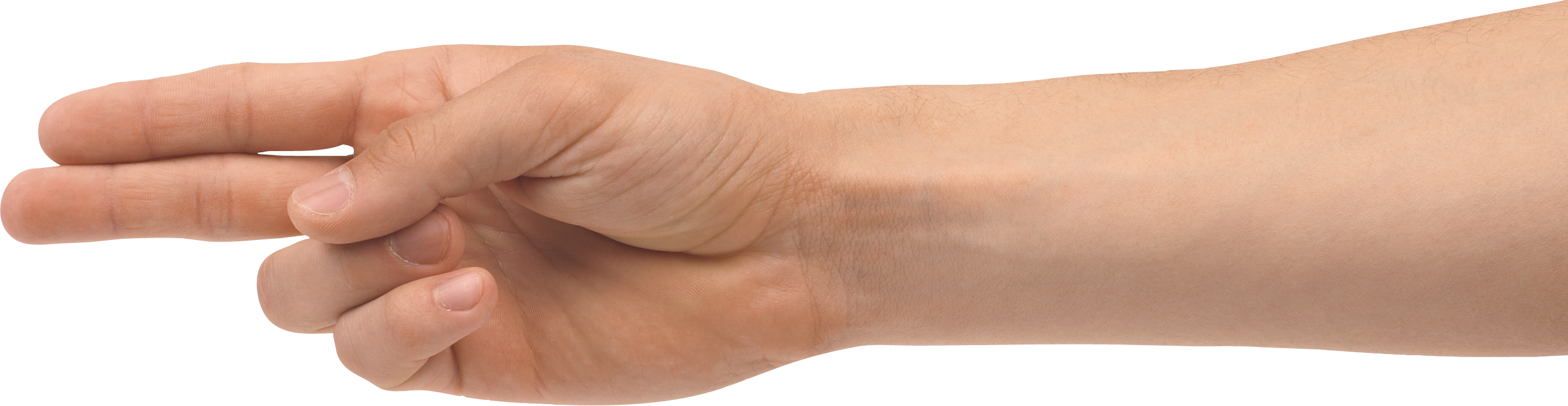 Two Finger Hand Png Image - Hand Three Png (2624x680), Png Download