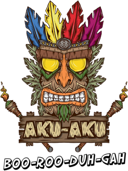 Model Image T Shirt - Aku Aku Logo (443x642), Png Download