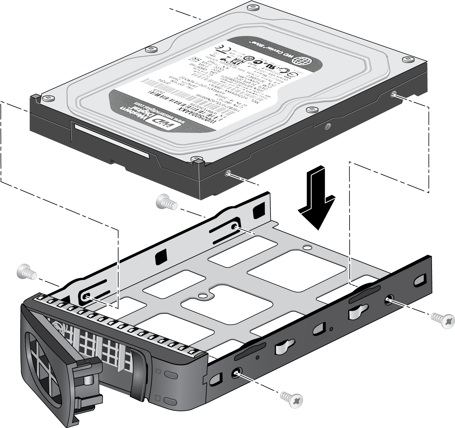 Download Make Sure That The Hard Disk Connectors Face The Interior
