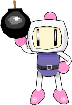 Superbomber18 » Favorites - White Bomberman Gif (330x400), Png Download
