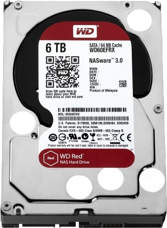 Wd Red 6tb Drive Hdd For Nas - Wd Red Wd60efrx 6 Tb 3.5" Internal Hard Drive (369x500), Png Download