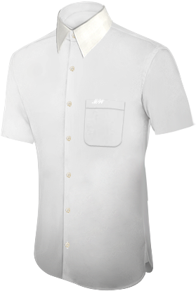 Plain White Shirt Png Pocket Buttons Thread White Button - เสื้อ คอ ปก สี ขาว Png (340x420), Png Download
