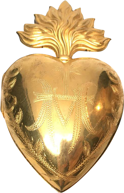 Exceptional Large French Extravagantly Gilded Sacred - Heart (763x763), Png Download