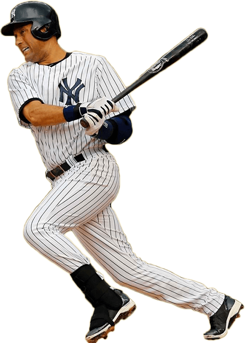 Derek Jeter - Derek Jeter Batting Gear (500x698), Png Download