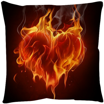 Burning Heart On Fire (400x400), Png Download