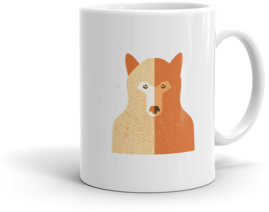 Red Wolf Mug - Coffee Cup (600x600), Png Download