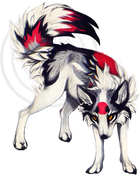 Werewolf Clipart Red Wolf - Snow Body Deviantart (526x640), Png Download