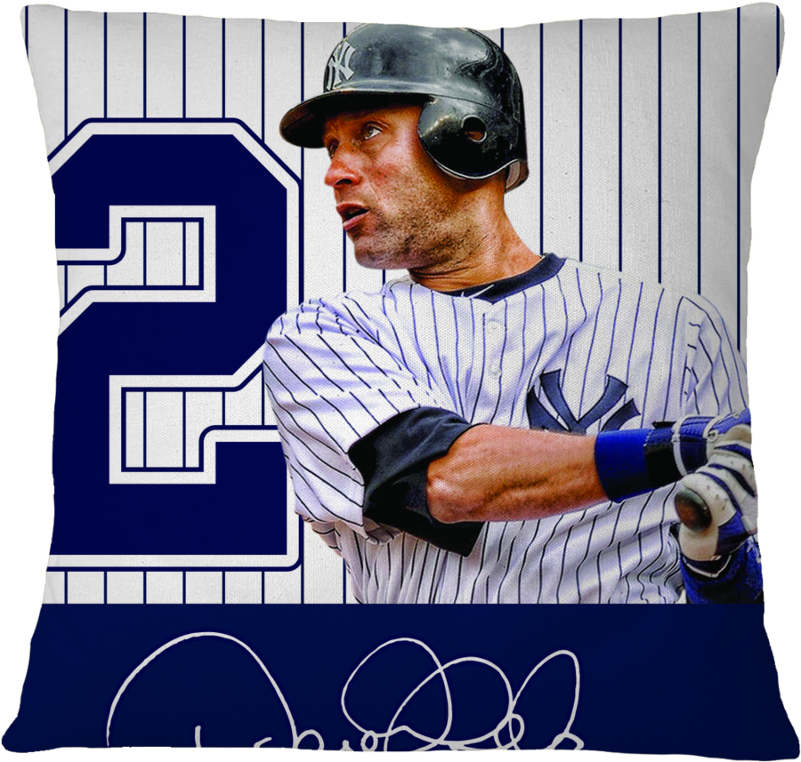 Steiner Sports Derek Jeter Signed B/w 8x10 Photo (1024x1024), Png Download