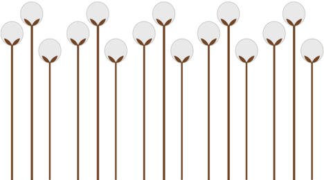 Cotton Plant Fabric Design Fabric By Gates And Gables - Cotton Plant Fabric Design By Megankaydesign - Customized (470x403), Png Download