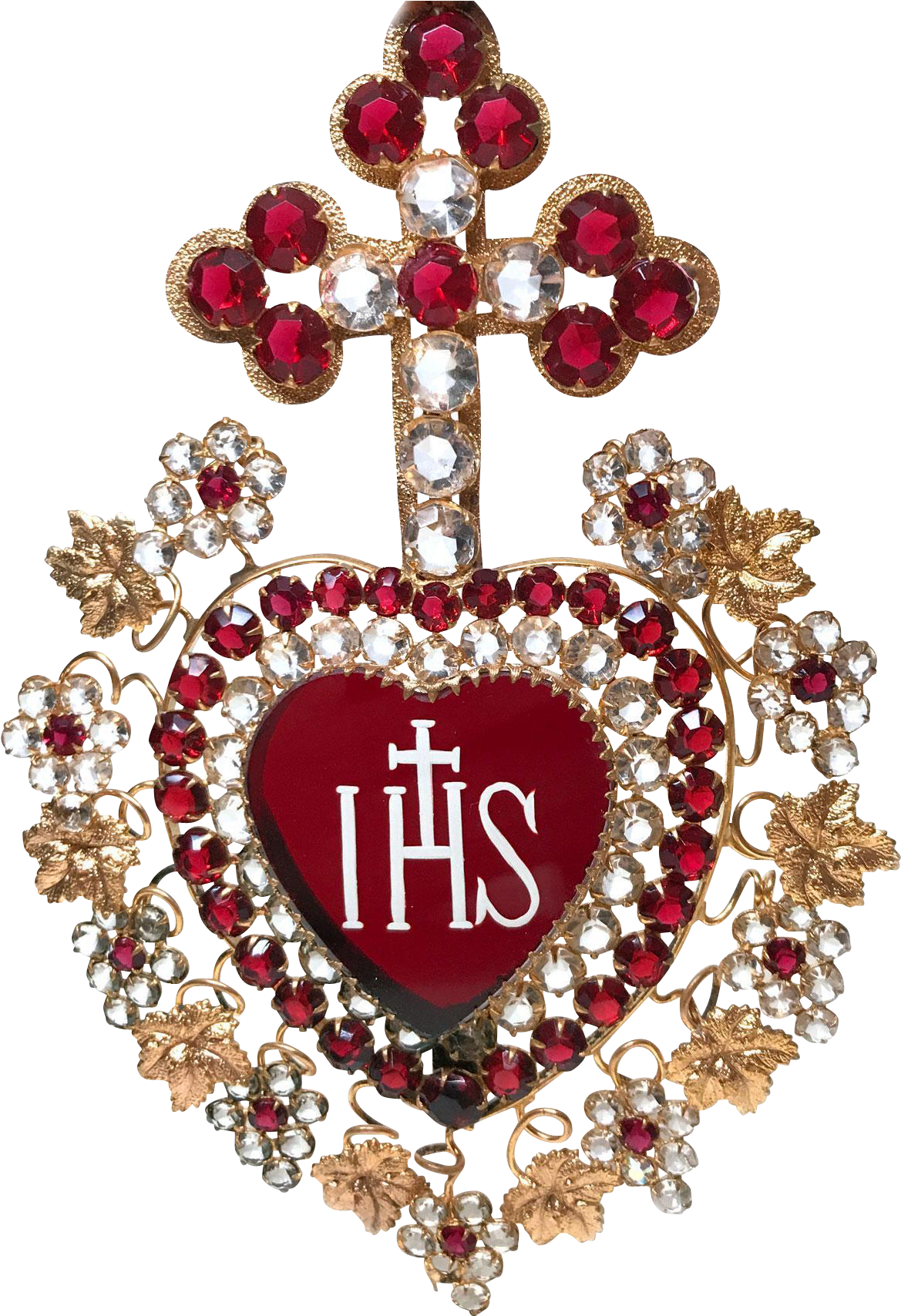 Antique Nineteenth Century French Flaming Sacred Heart (1707x1707), Png Download