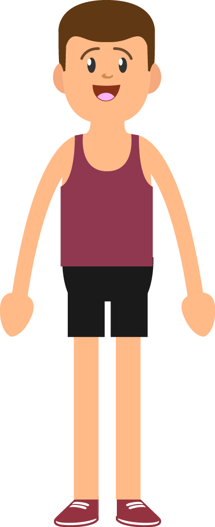 Freebie Sportig Man Vector Paket - Parcel (438x1074), Png Download