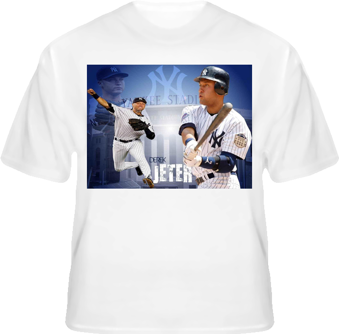 Derek Jeter Shirts - Derek Jeter Custom Diy Image Pillowcase Rectangle Pillow (792x719), Png Download
