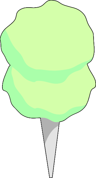 Cotton Candy - Cotton Candy Green (318x589), Png Download