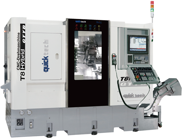 Quicktech T8 Hybrid 9 Axis Twin Spindle Mill/turn Centers - Quick Tech T8 Twin (600x464), Png Download