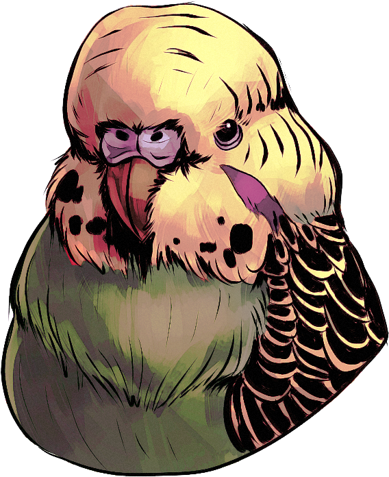 Budgie Speedpaint - Green (804x823), Png Download