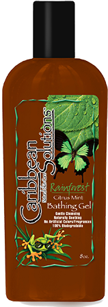 Rainforest Citrus Mint Bath Gel - Onyx Natural Tanning Oil, 4 Oz, Caribbean Solutions (400x450), Png Download