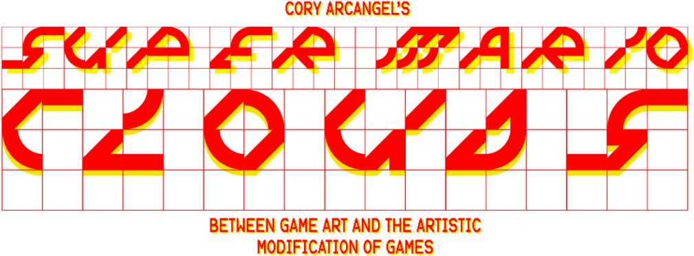 Cory Arcangel's Work Super Mario Clouds Is Considered - Graphic Design (1052x438), Png Download
