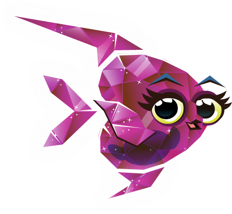 Fish With Attitude Galactic Fish (472x443), Png Download