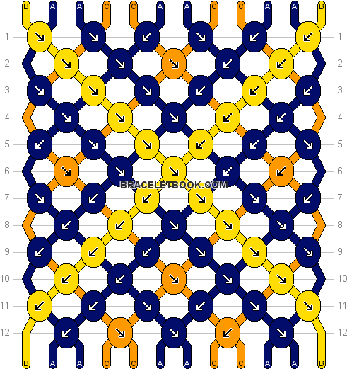 Download Preview - Cool Friendship Bracelet Patterns (506x528), Png Download