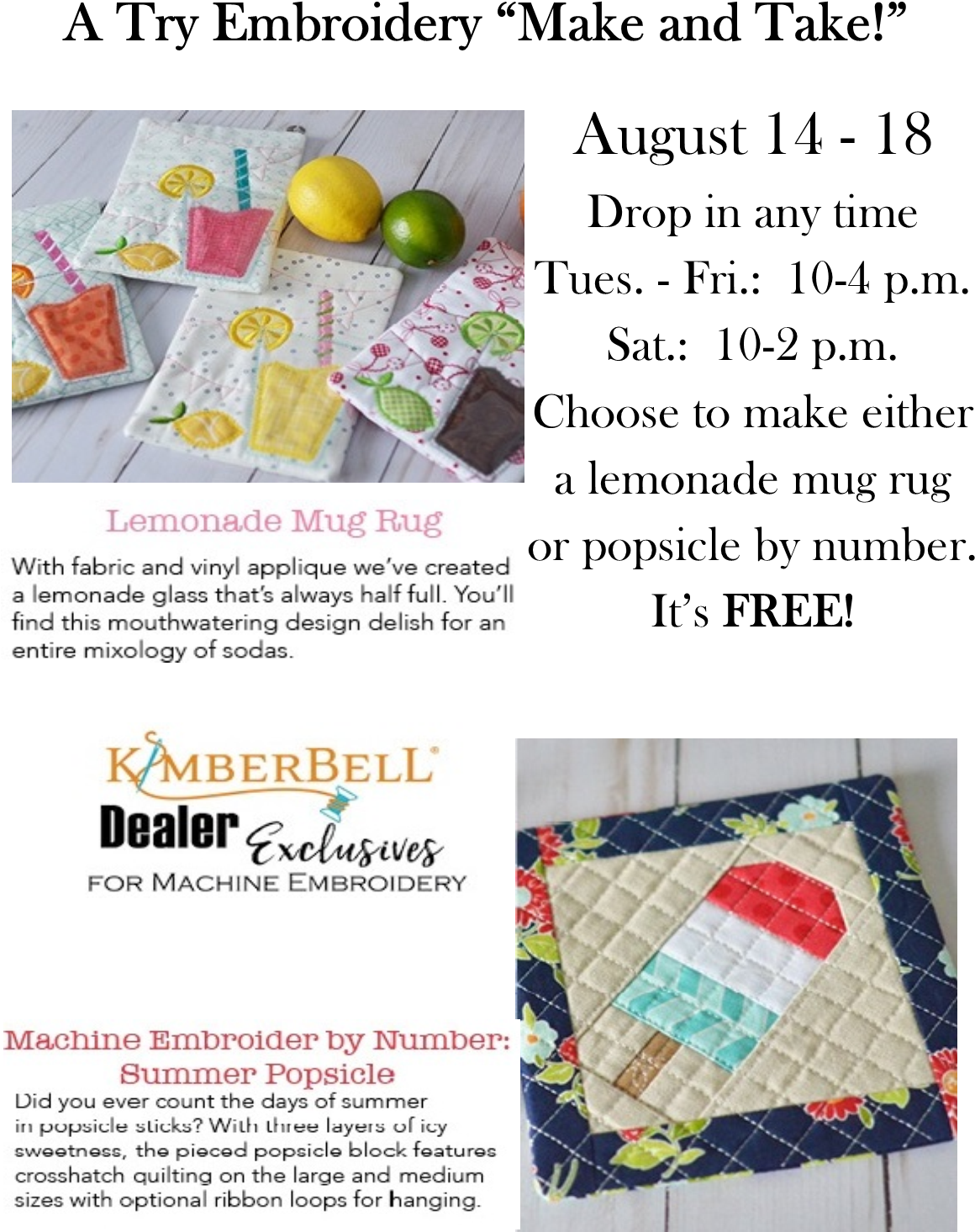 Make And Take - Kimberbell Kd613 The Jeanette - Sm & Med Design (1174x1490), Png Download