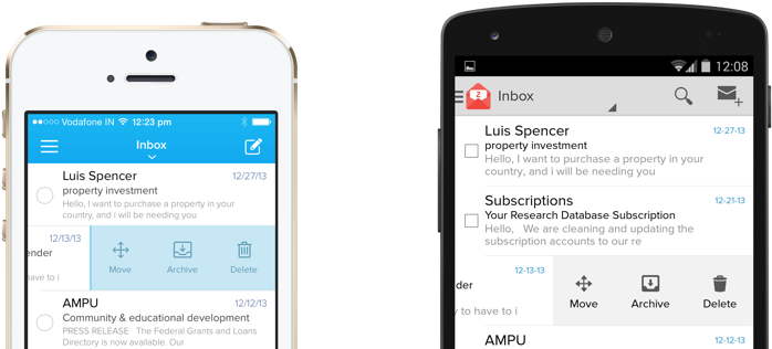 Mobile Email Swipe - Iphone (750x370), Png Download