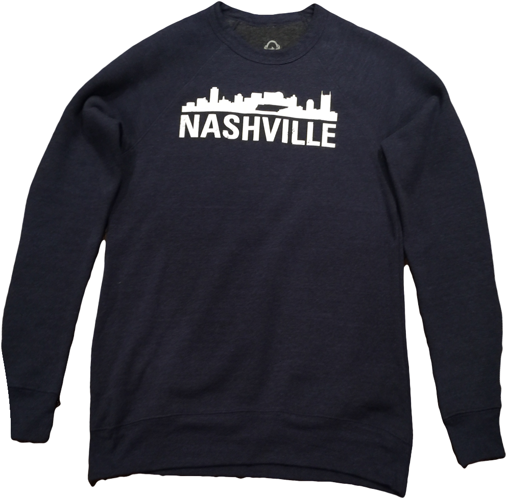 Nashville Skyline Crewneck - Sweatshirt (1000x1055), Png Download