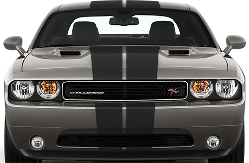 2008-2014 Challenger Rally Racing Dual Stripes Kit - Dodge Challenger 2012 Front (500x327), Png Download