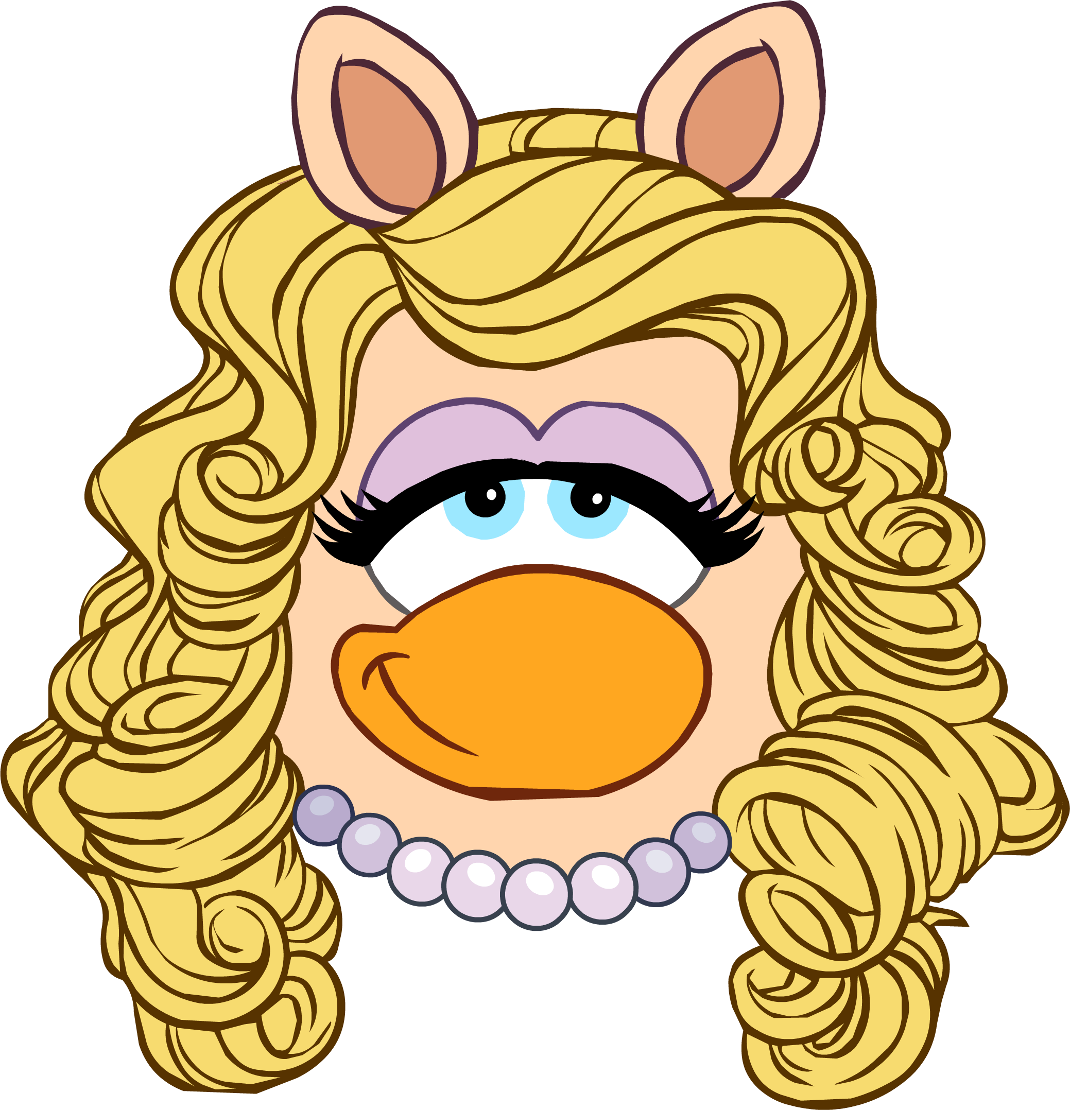 Miss Piggy Head Clothing Icon Id - Miss Piggy Head Transparent (2078x2156), Png Download