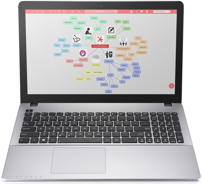 Web Based Mind Mapping Software - Asus I5 4200u (658x600), Png Download
