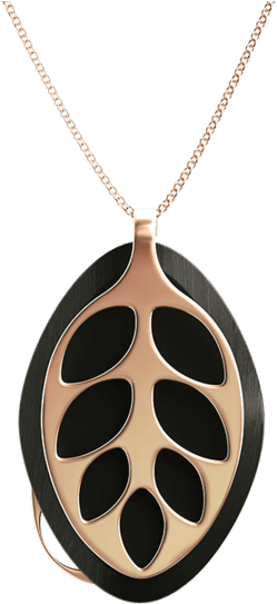 Gleam Necklace - Bellabeat Leaf Classic Necklace Accessory, Rose Gold (571x600), Png Download