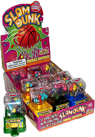 Dubble Bubble Slam Dunk Gumball Dispenser For Fresh - Kidsmania Candy Slam Dunk Bubble Gum (500x500), Png Download